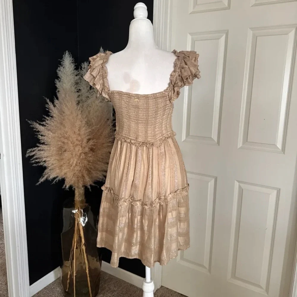 Anthropologie PQ Swim Carrie Square-Neck Tier Dress size Medium/Large - Picture 8 of 12